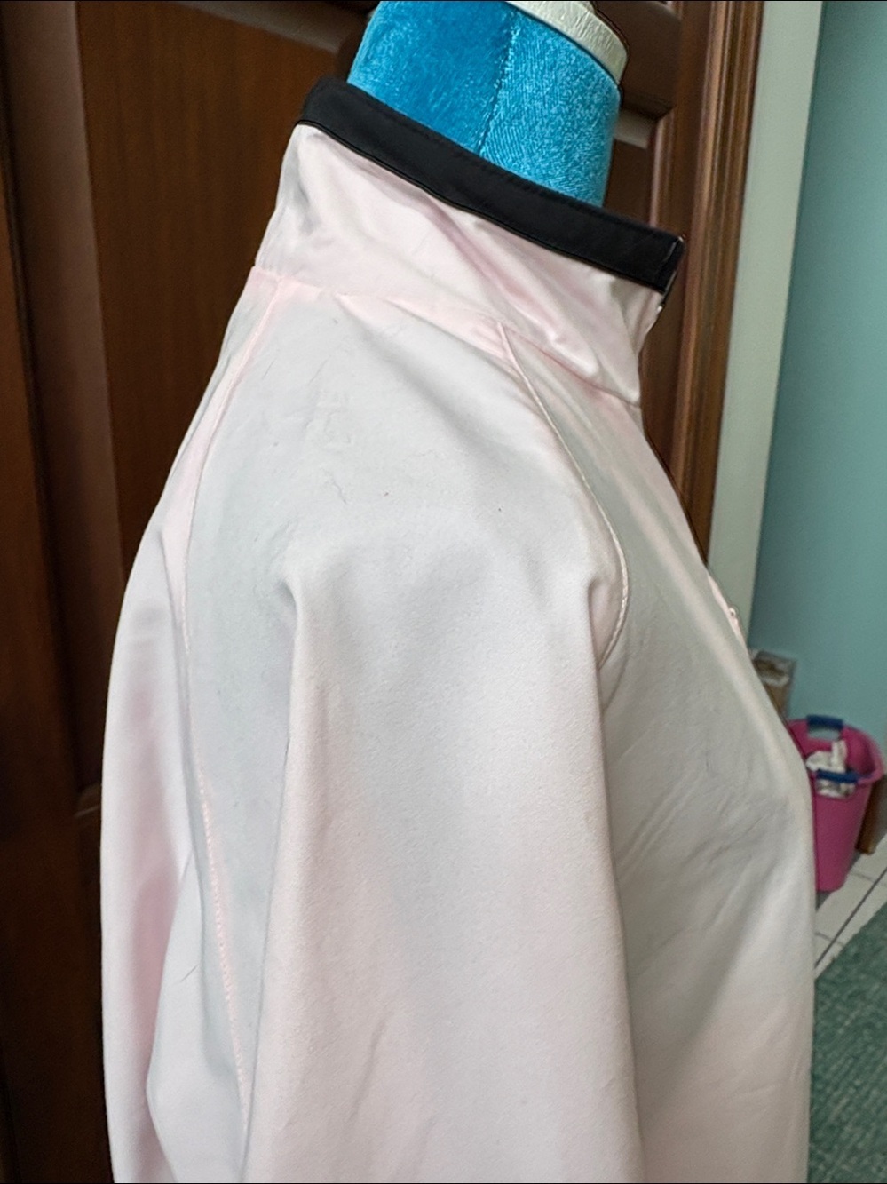 Reebok Vintage jacket full zip front Light Pink / black Lightweight Athletic - Picture 7 of 14
